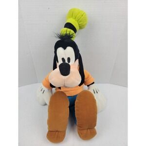 Disney World Goofy Stuffed Animal‎ Plush Large Giant 20" Green Hat Blue Pants
